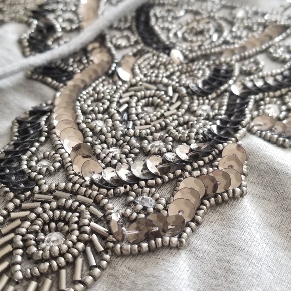 🍒NWT ANTHRO X LOVE SAM EMBELLISHED CROPPED HOODIE - Picture 3 of 4